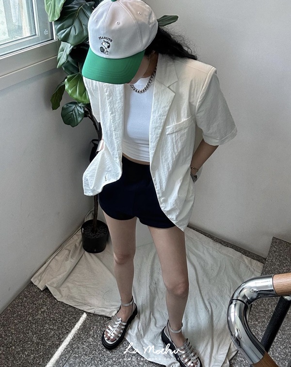 薄款棉麻西裝外套